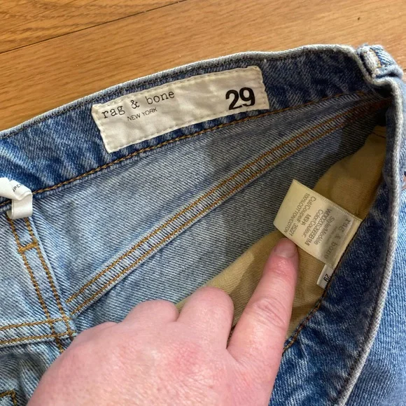 Rag & Bone Classic Blue Denim Jeans relaxed straight | Size 29 - Picture 3 of 9